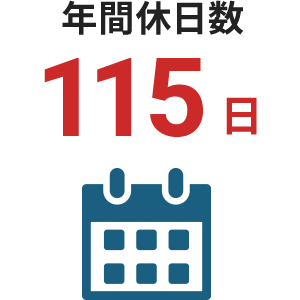 年間休日数114日